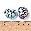 UV Plating Printed Opaque Acrylic European Beads AC-CBAEAA8-13-3