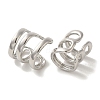 Rack Plating Brass Clip-on Earrings EJEW-R162-25P-2