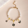 50Pcs 10 Styles Alloy Black Enamel European Dangle Charms PALLOY-CJ0002-79-6
