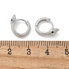 Brass Cubic Zirconia Hoop Earrings EJEW-Q014-08P-3