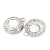 304 Stainless Steel Pendant Cabochon Settings STAS-I358-01P-2