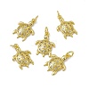 Rack Plating Brass Micro Pave Cubic Zirconia Pendants X-KK-C007-27G-2