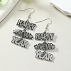 Chic Word HAPPY NEW YEAR Acrylic Dangle Earrings GJ7025-1-4