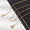 Brass Cable Chain Necklaces SW028-G-1