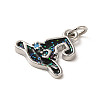 Halloween Sequins Brass Enamel Pendants KK-A203-02P-2