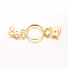 Alloy Open Back Bezel Links PALLOY-WH0065-73G-2