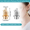 10Pcs 2 Colors Brass Charms KK-BBC0011-09-2