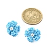 Daisy Glass Seed Beaded Stud Earrings EJEW-MZ00334-5