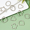 CHGCRAFT 50Pcs 5 Style Iron Keychain Clasps FIND-CA0003-95-4