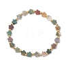 Natural Indian Agate Beads Stretch Bracelets for Women BJEW-JB11768-01-2
