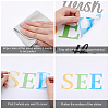 Translucent PVC Self Adhesive Wall Stickers STIC-WH0015-012-6