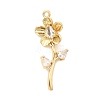 Brass Micro Pave Cubic Zirconia Pendants KK-H089-11G-1