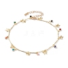 Brass Enamel Pendant Anklets & Bracelets & Necklaces Jewelry Sets SJEW-JS01149-8