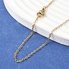 Ion Plating(IP) 304 Stainless Steel Cable Chain Necklaces NJEW-E026-04G-D-1