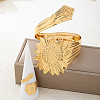 Iron Sunflower Cuff Bangle & Ring Sets for Women WG2469A-01-3