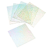 4x4 Inch Iridescent Textured Glass Mosaic Tiles GLAA-WH0023-04B-1