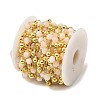 Handmade White Jade Faceted Round Beaded Chains CHC-F021-01G-03-3