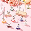 10 Colors Glass Seed Beaded Angel Pendants PALLOY-CJ00089-6