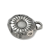 304 Stainless Steel Pendant Cabochon Settings STAS-P422-03P-2