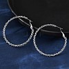 304 Stainless Steel Hoop Earrings EJEW-S250-02B-P-3