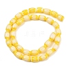 Handmade Millefiori Glass Oval Bead Strands LK-Z001-01B-01-4