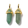 Natural Green Aventurine Pointed Pendants G-K329-37G-2