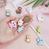 10Pcs 10 Style Silicone Beads SIL-SC0001-04-3