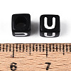 Initial Acrylic Horizontal Hole Beads OACR-ZX006-35U-3