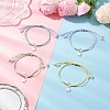 4Pcs 4 Colors Star Freshwater Shell Charm Bracelets BJEW-JB12415-1