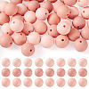 45Pcs 3 Colors Round Silicone Focal Beads SIL-TAD0001-01F-1