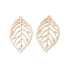 Brass Filigree Big Pendants KK-B064-06KCG-2