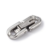 Non-Tarnish 304 Stainless Steel Fold Over Clasps X-STAS-G307-11A-P-3