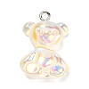 Transparent Resin Pendants RESI-M033-01F-1