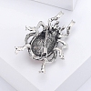 Beetle Alloy Rhinestone Brooches PW-WG9F125-01-3