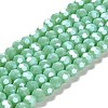 Electroplate Opaque Glass Beads Strands EGLA-A035-P6mm-A14-1