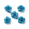 3D Rose Flower Baking Paint Aluminum Beads FIND-L019-01B-1