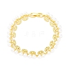 Cherry Brass Micro Pave Clear Cubic Zirconia Link Bracelets for Women BJEW-G740-02G-4