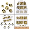 120Pcs 6 Styles Tibetan Style Alloy Beads TIBEB-YW0001-30-4