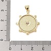 Brass Micro Pave Clear Cubic Zirconia Pendant KK-I712-37G-3