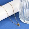 Ion Plating(IP) 304 Stainless Steel Pendant Necklaces NJEW-R050-01G-22-3