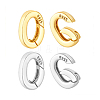 4Pcs 2 Colors 925 Sterling Silver Spring Gate Rings STER-PH0003-91-6