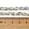 Transparent Electroplate Glass Beads Strands GLAA-K064-03A-HR03-4