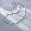 304 Stainless Steel & Plastic Pearl Round Beaded Necklaces SA-CBAAFEE-01G-1