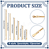 12Pcs 6 Styles 201 Stainless Steel & 304 Stainless Steel Box Chains Chain Extender FIND-UN00028-01-3