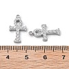 304 Stainless Steel Micro Pave Cubic Zirconia Pendants STAS-Z121-47P-02-2