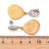304 Stainless Steel Two Tone Dangle Stud Earrings EJEW-Q044-02G-3