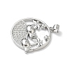 Brass Micro Pave Cubic Zirconia Pendants KK-P330-07C-P-2