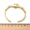 Hexagon Brass Pave Natural Amethyst & Cubic Zirconia Cuff Bangles for Women BJEW-Z172-01G-09-5