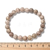 Natural Maifanite/Maifan Stone Bead Stretch Bracelets X-BJEW-K212-B-044-5