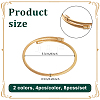 8Pcs 2 Colors 304 Stainless Steel Twist Round Cuff Bangles BJEW-GO0002-18-2